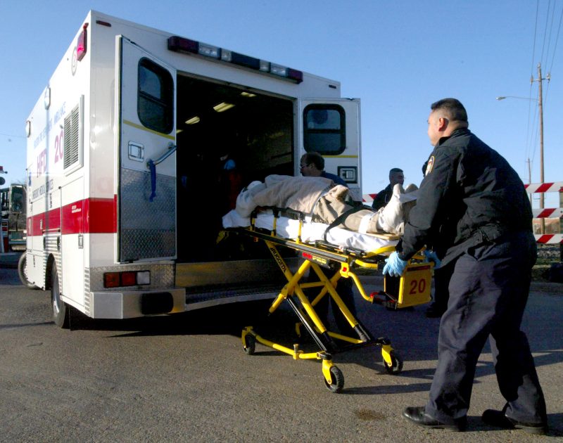 emergency medical services ambulance transporting a patient