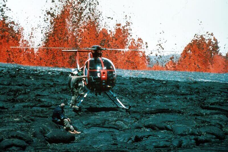 Mauna Loa shield volcanoe, one of the major types of volcanoes