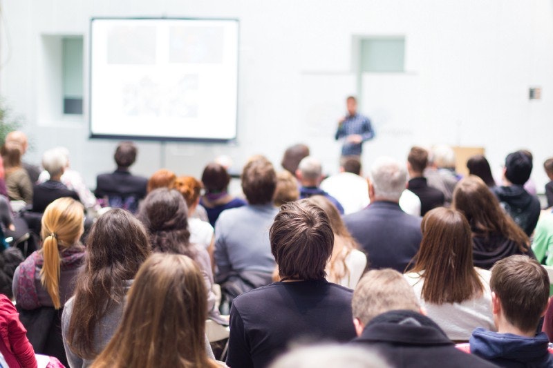 people attending a seminar