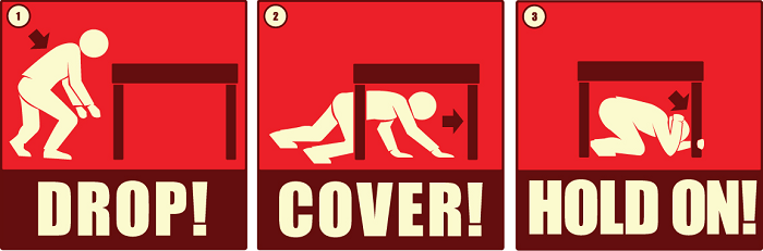 tornado safety tip crawl under a table