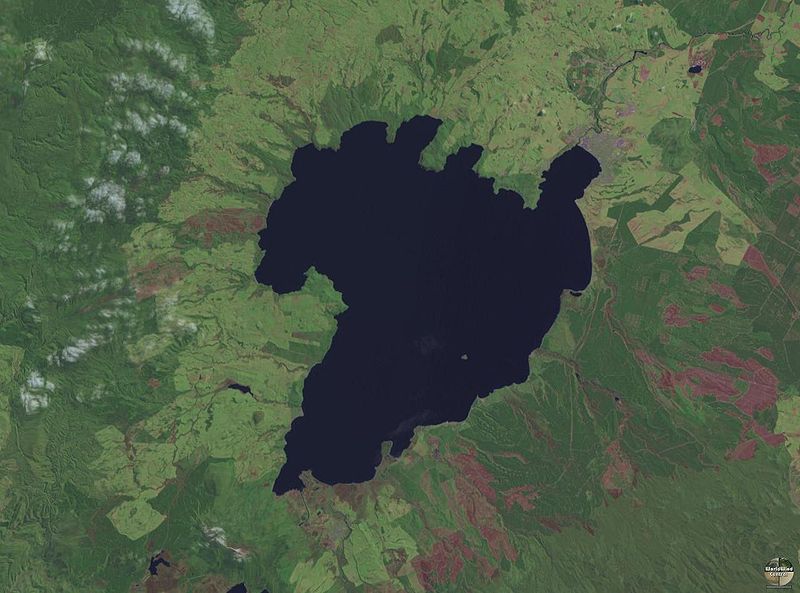 Lake Taupo satellite image