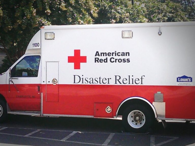 american red cross, american red cross truck