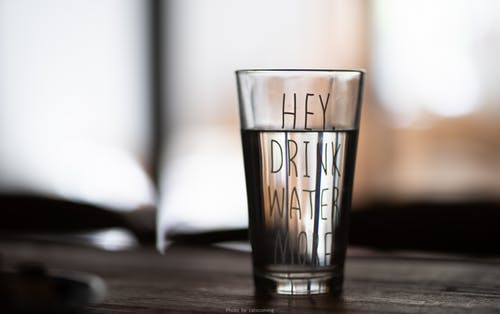 Clear drinking glass