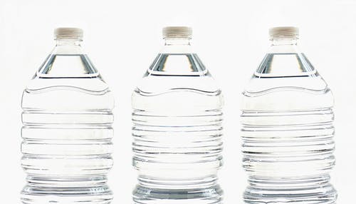 Tree clear plastic bottle