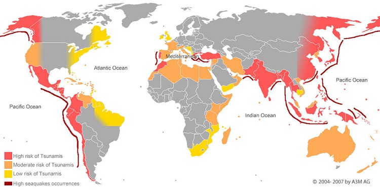 tsunami risk map