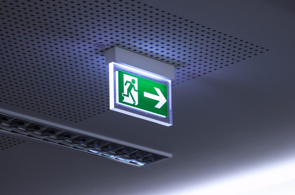 fire exit sign